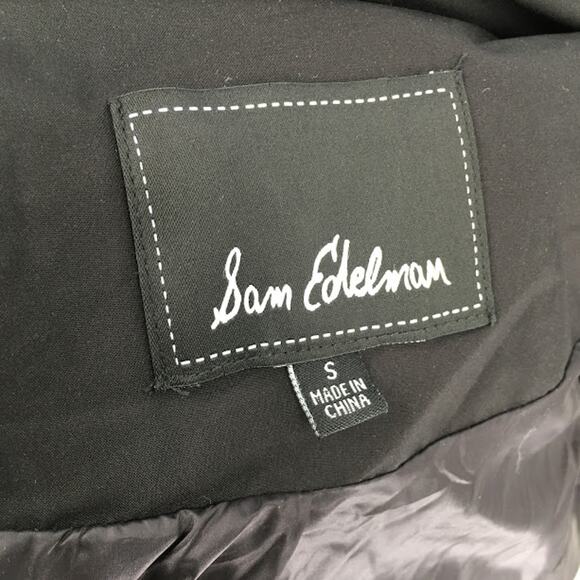 Sam Edelman Faux Fur Trim Hooded Puffer Coat Jacket S - Picture 5 of 8